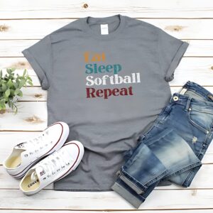 Eat Sleep Softball Repeat