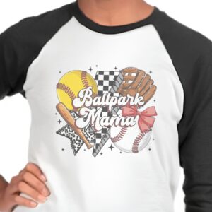 Retro Ballpark Mama Raglan